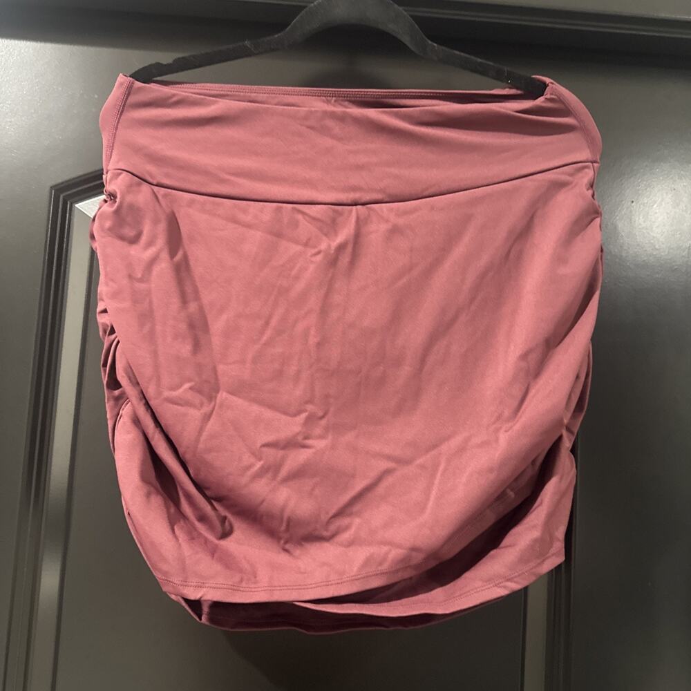 Halara Side Ruched Pull On Skort Burgundy Size X-Large